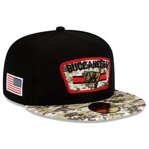 Tampa Bay Buccaneers New Era Salute to Service 59FIFTY Fitted Hat 7 3/8 Camo NEW